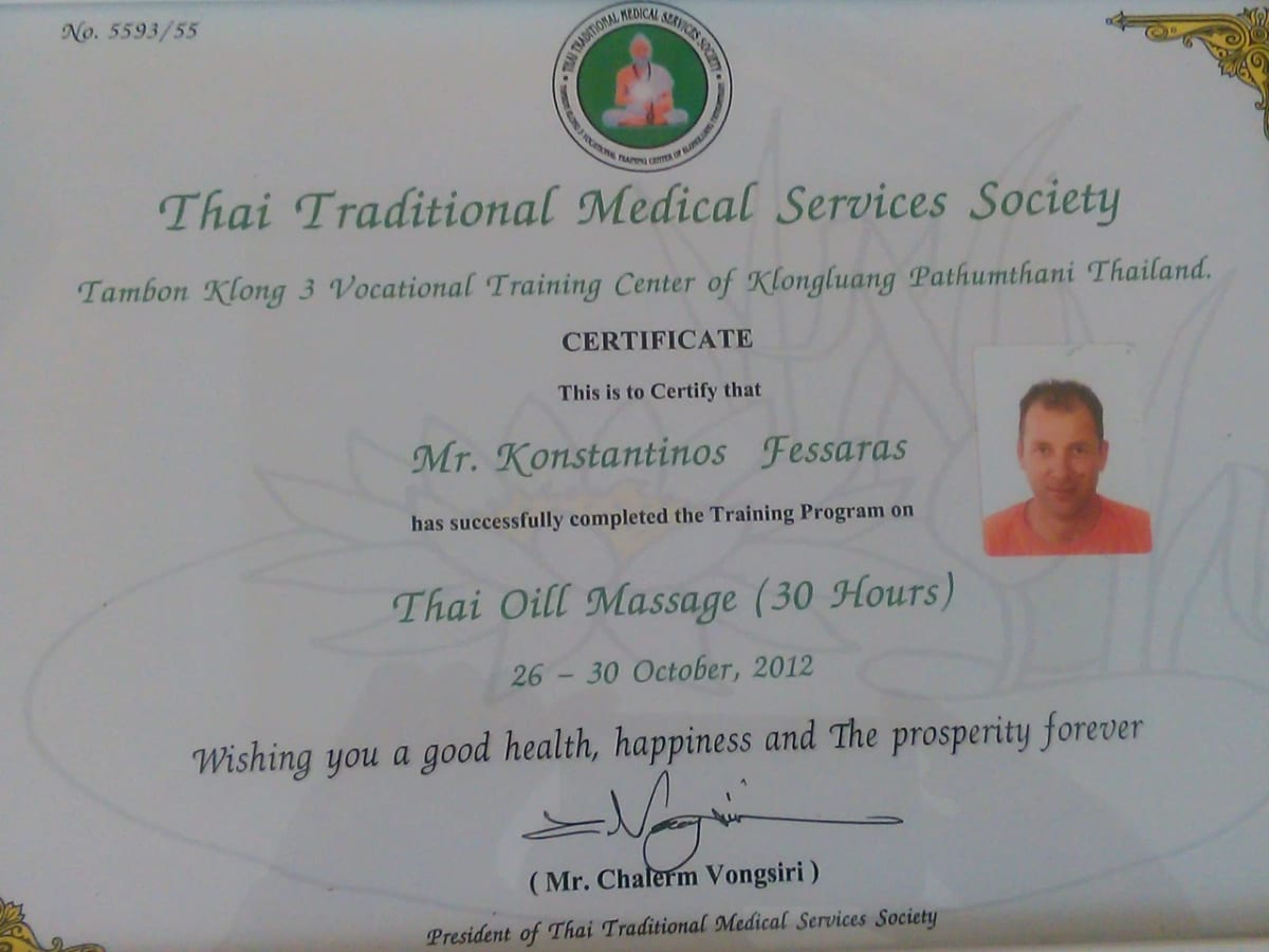 Thai Oil Massage, 30 hours - Thai Traditional Medical Services Society, Klongluang, Pathumthani, Thailand